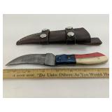 Handmade Damascus Steel Knife Mixed Handle