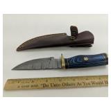 Handmade Damascus Steel Knife Wooden Handle