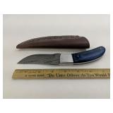 Handmade Damascus Steel Knife Wooden Handle