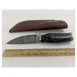 Handmade Damascus Steel Knife Mixed Handle