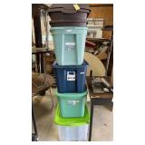 Lot of Totes Total of 6 Missing 1 Lid