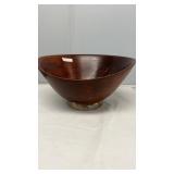 Wooden Bowl With Sterling Silver Bottom