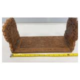 Hand Carved Sliding Desktop Bookshelf
