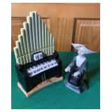 Japan Music Box - Nun Playing Organ - 2 Piece