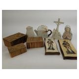 Nesting Boxes, Cottage Teapot, Plaques, Religious