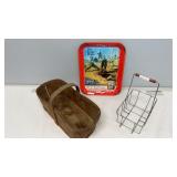 Kelloggs Tray, Milk can Basket, Fruit Basket