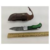 Handmade Damascus Steel Knife Wooden Handle