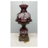 Vintage Purple Hurricane Lamp