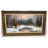 Large Oil Painting Woodland