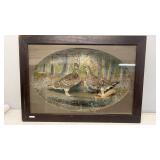 2 Grouse Birds In Diorama Frame