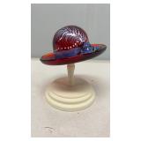 Red Hat Society Glass Hat With Stand