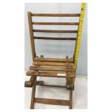 Vintage Folding Wooden Chair