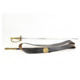 Civil War Sword, Scabbard & Belt