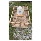 Wood Chicken Crate and Water Crock Top