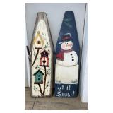 2 Wood Ironing Boards Hand Painted
