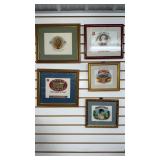 5 Framed Cigar Box Pictures