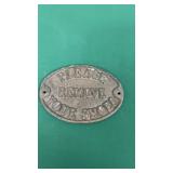 Cast Iron Sign Please Remove Your Shoes