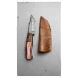 Custom Damascus Knife w/Sheath