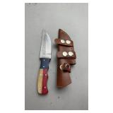 Custom Damascus Knife w/Sheath