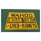 Wahoo Indian Tonic Sign
