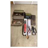 Box Lot of Miscellaneous Tools and Shocks