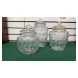 3 Glass canisters