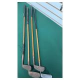 Vintage Wood Handle Golf Clubs