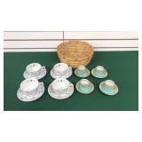 English and Bavarian Cups Saucers