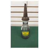 John Deere Glass Oil Bottle