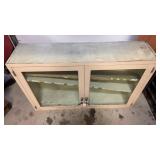 2-Door Metal Utility Shelf w/ Glass Doors