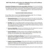 Shipping Terms and Conditions, Read Before Bidding