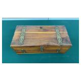 Vintage Small Wooden Box w/Hinges