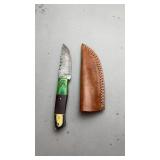 Custom Damascus Knife w/Sheath