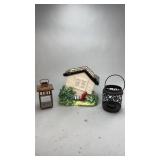 Wizard of Oz Style Planter with Candle Lanterns