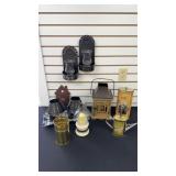 Home Decoration Lot w/Punched Tin Sconces