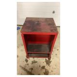 2-Sided Metal Shelf with Wood Top