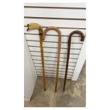 Wooden Canes Lot of 3