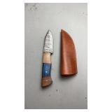 Custom Damascus knife w/Sheath