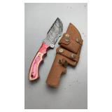 Custom Damascus Knife w/Sheath