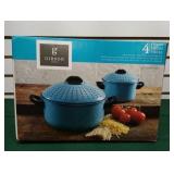 4 Piece Non Stick Steel Pasta Cookware Set