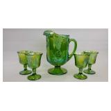 Indiana Glass Green Grape Harvest Pitcher