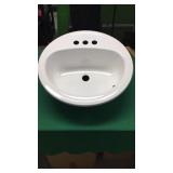 Briggs Bath Vanity Sink - 19" Round As Is