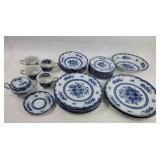 Blue Rose Fine China - Porcelain Dinnerware Set