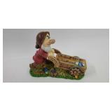 Grumpy Figurine Pushing Minecart With Jewels