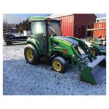John Deere 3720 Compact Tractor Loader, Cab & Snow