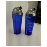 Colbalt Blue Glass Drink  Shakers & Glasses