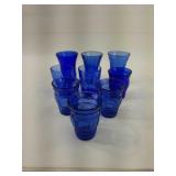 Assortment Of  Colbalt Blue Glass