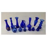 Small Blue Glass Vases