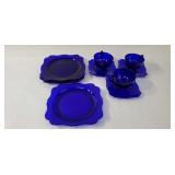 Cobalt Blue Cups & Saucers, Plates