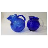 Cobalt Blue Glass Pitchers